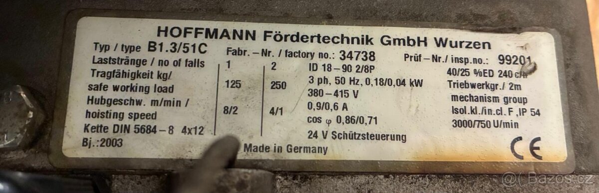 Řetězový kladkostroj (kočka) - 5