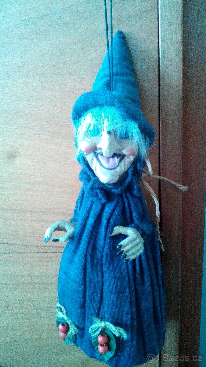 Vintage-obraz,kov.váza,dek.láhev,čaroděj,teploměr,skl.váza - 5