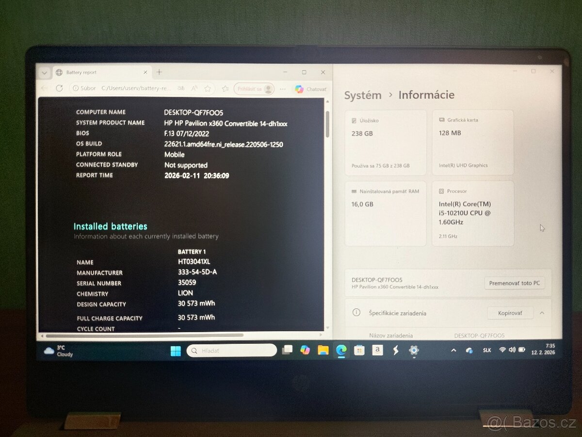 HP x360 | i5 • 16GB • 256GB SSD - 5