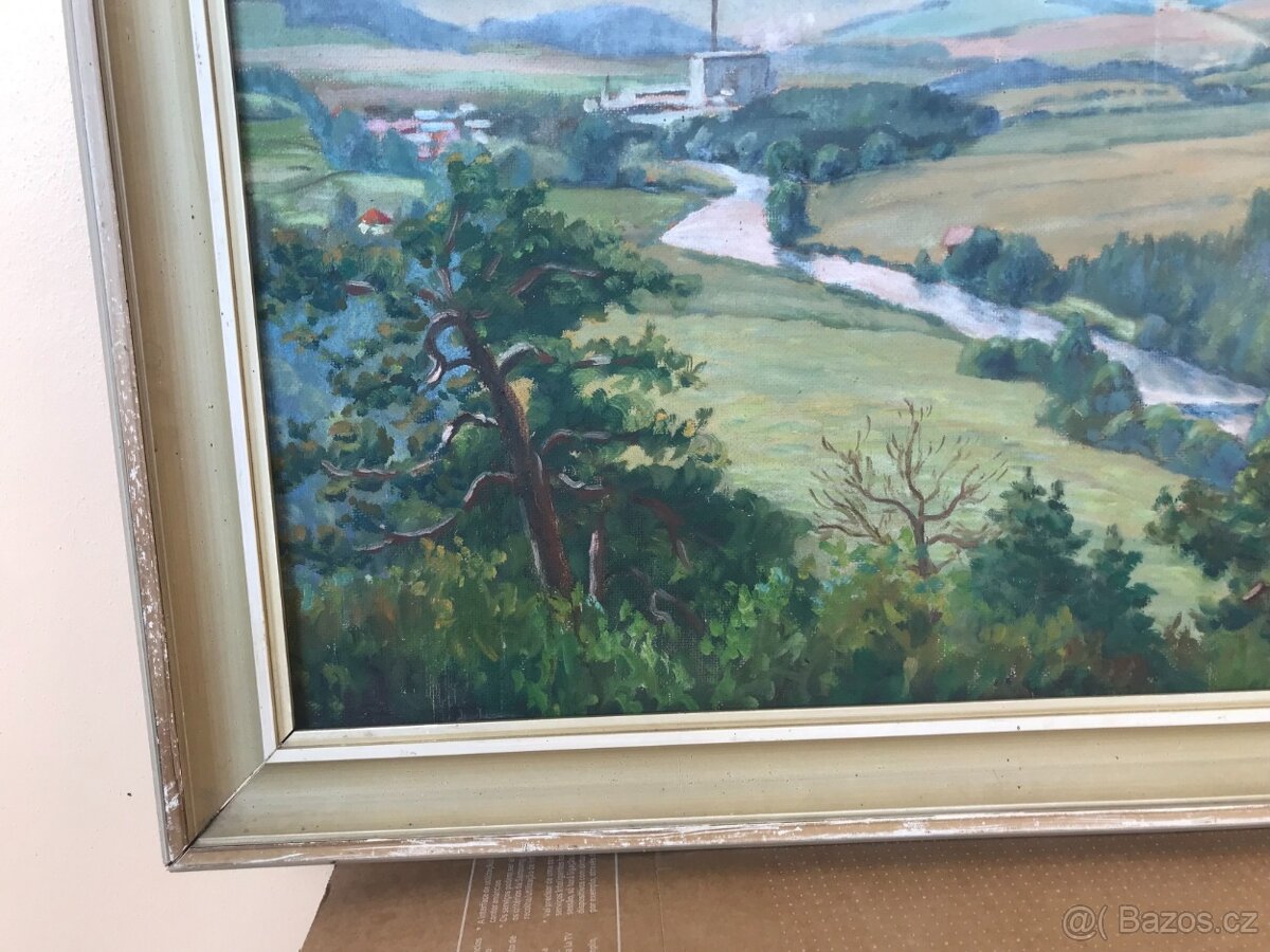 Prodám Obraz krajiny 80x60cm Olejomalba, - 5