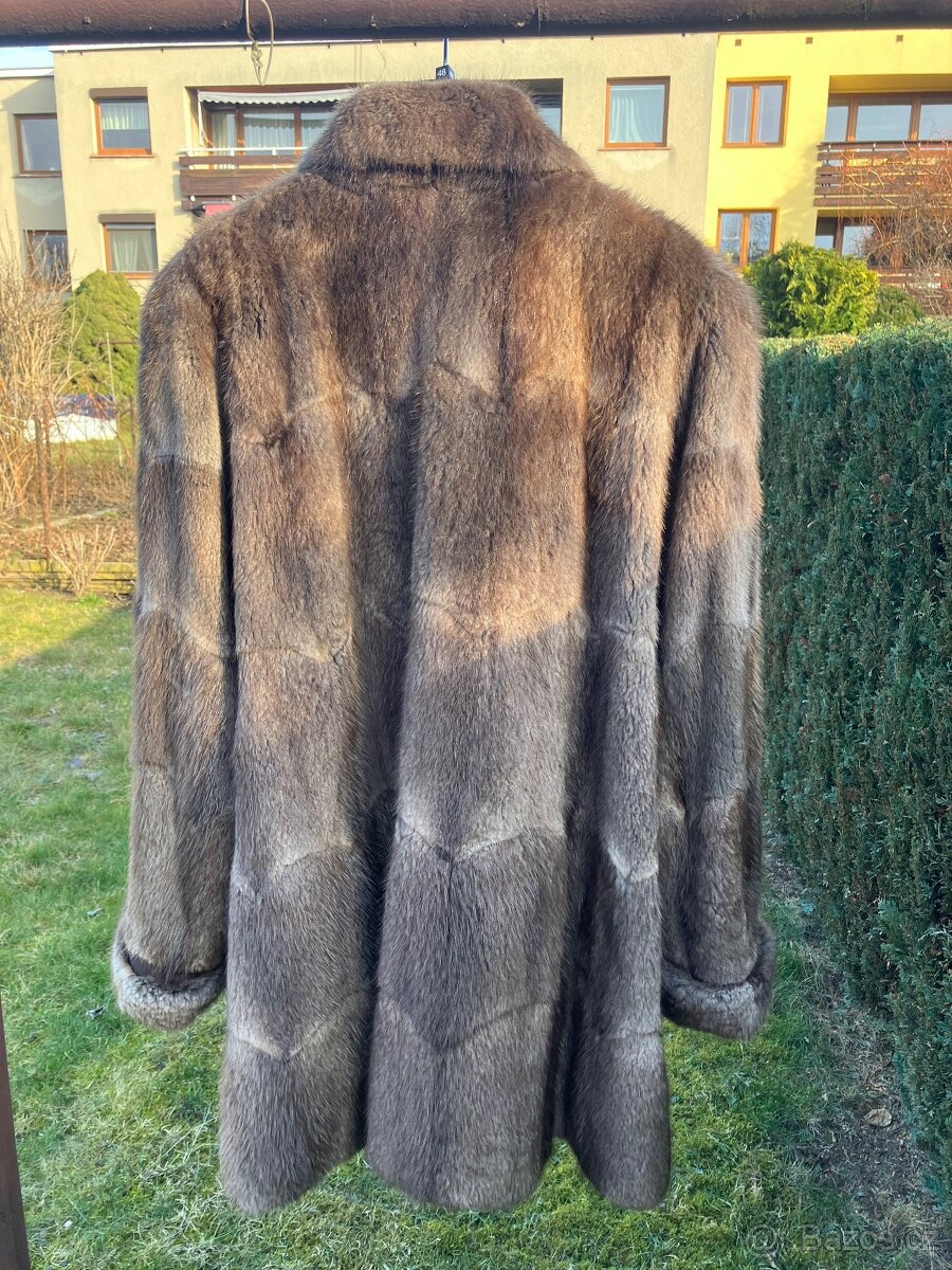 Dámský pravý kožich Kara (bizam, ondatra) - 5