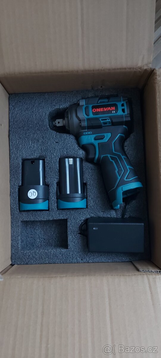 Aku MINI Rázový utahovák-vrtačka,2xAku+nabíječka,NEW. - 5