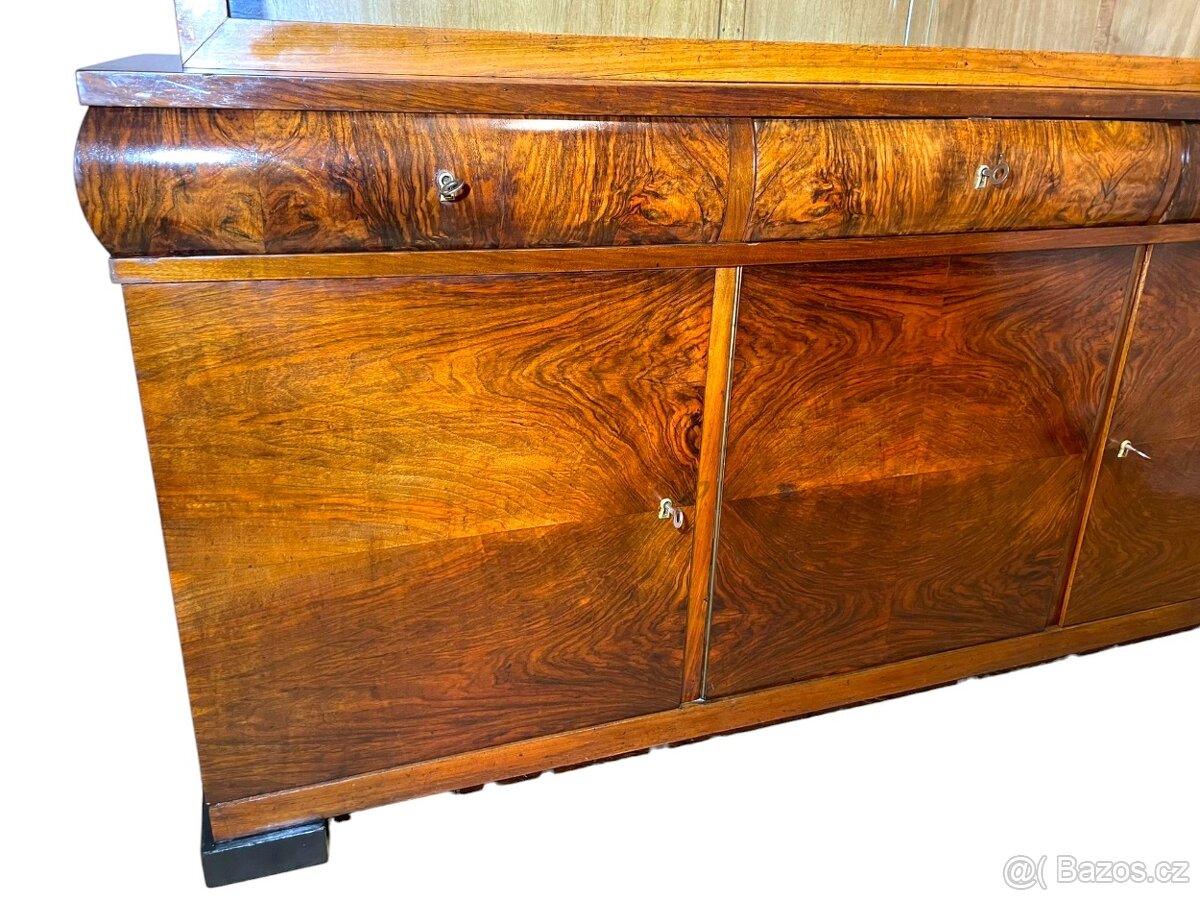 Starožitná knihovna/vitrína - Art Deco - 5