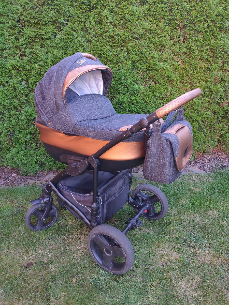 Dětský kočárek, dvojkombinace Camarelo Baleo + autosedačka J - 5