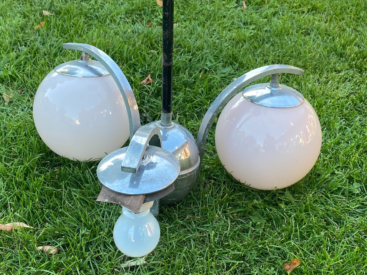lustr starý lustr chromovaný lustr koule retro lust - 5