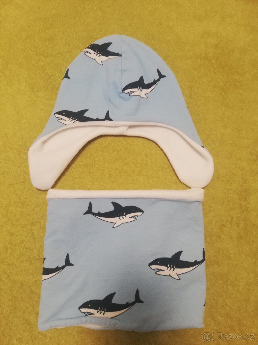 Krásná zimní bunda vel. 86+čepice, nakrcnik - 5