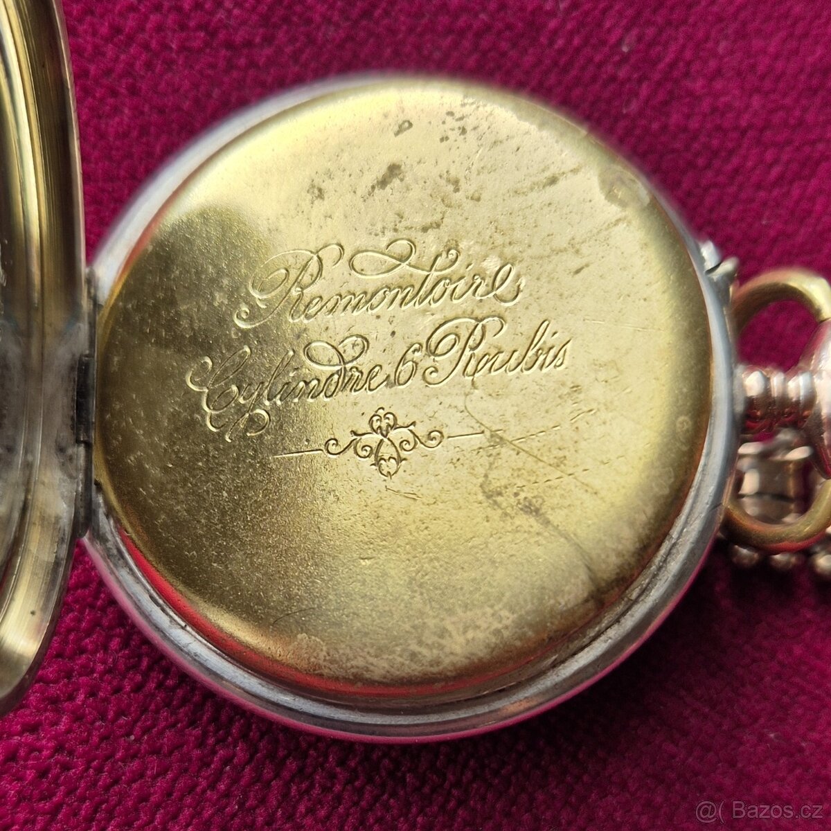 Stříbrné dvouplášťové kapesní hodinky - 5