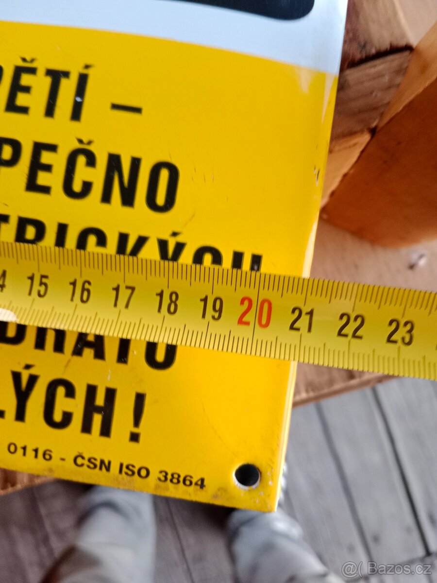 Smaltovaná cedule Pozor elektrika - 5