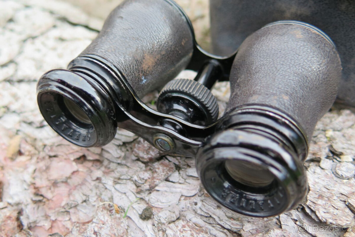 Starožitný dalekohled -kukatko + pouzdro, dalekohled 6x40 - 5