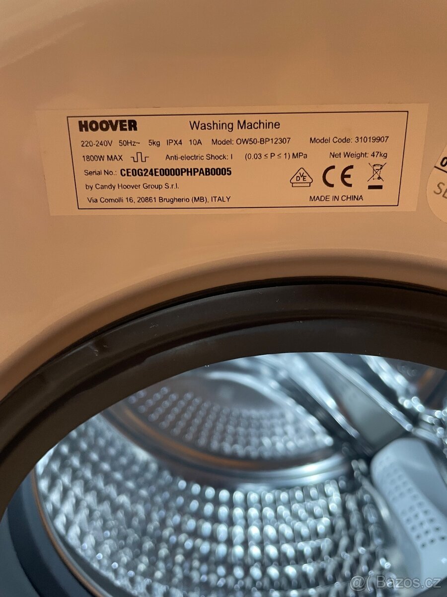 Pračka Hoover OW50-BP12307 Slim 5 kg, A+++ - 5