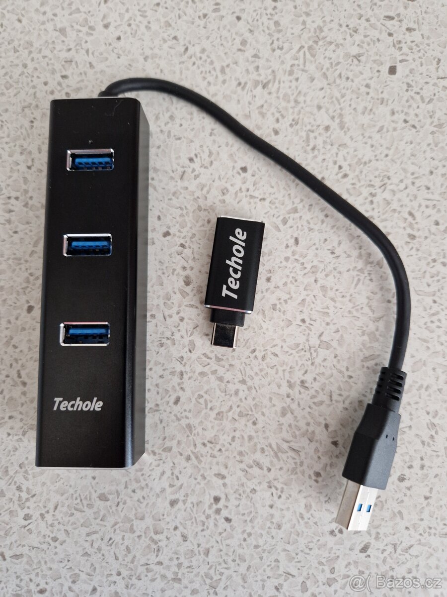 USB rozbočovač Techole 3.0 & RJ45 - 5