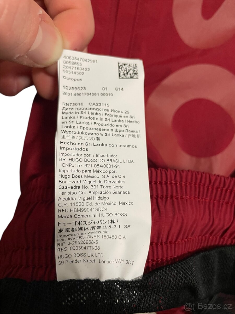 Pánské plavky BOSS Octopus – červené, size: S 🩳 - 5