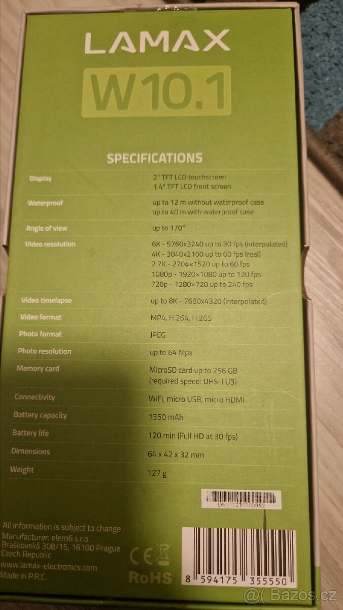 Lamax w 10.1 waterproof action kamera - 5