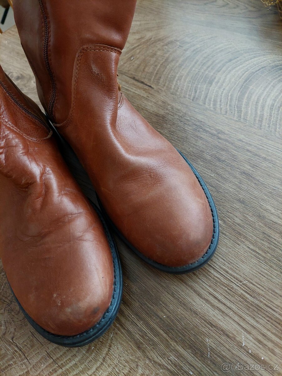 Vel. 38 kožené indiánské boty - 5