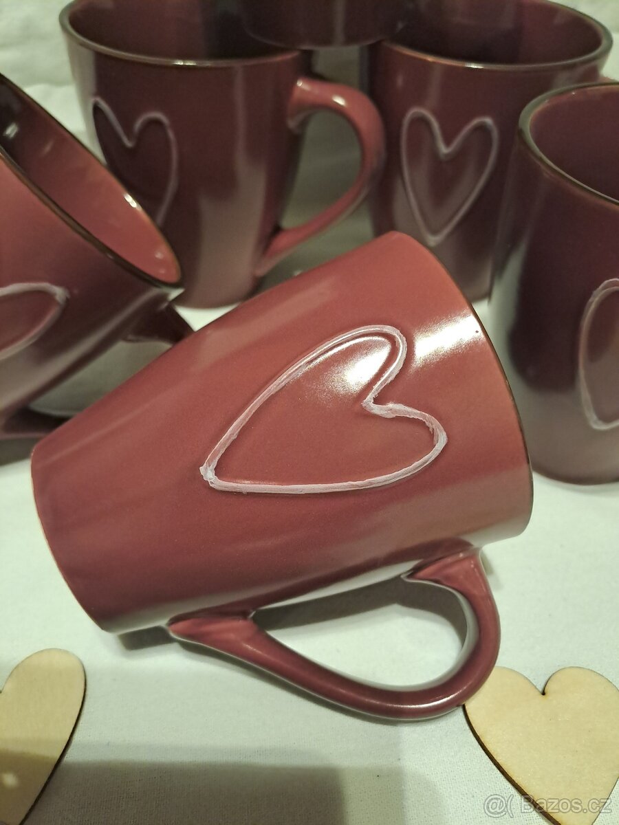 Hrníčky,talířky se srdíčkem ❤️ - 5