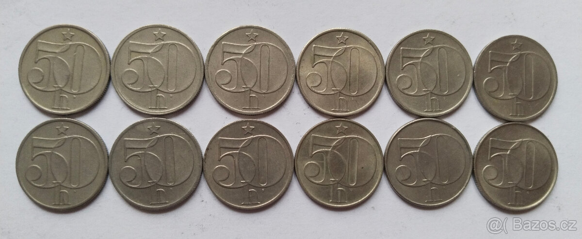 12x 50 haléřů Československo - 5