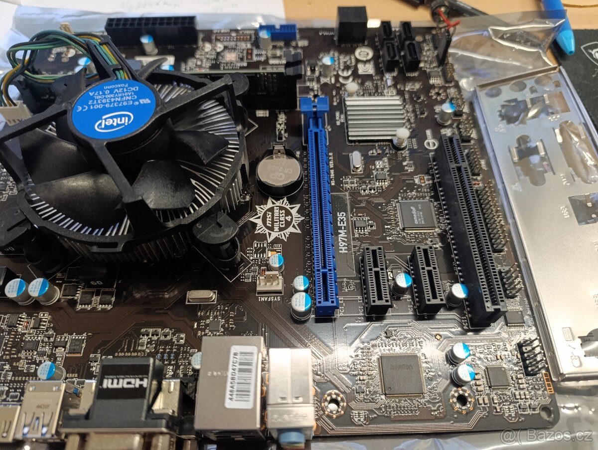 Asus MSI H97M-E35, + CPU i3-4160, RAM 4GB DDR3 - 5