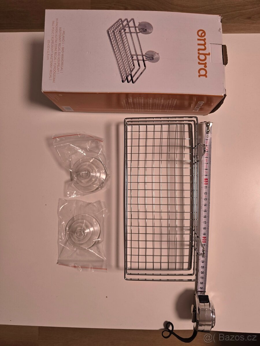 Koupelnová drátěná polička na přísavky - 5