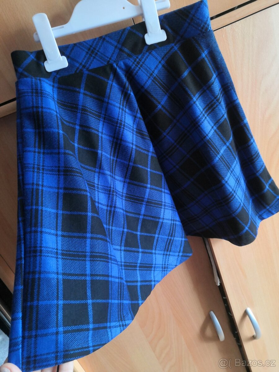 Modro černá skater sukně - 5
