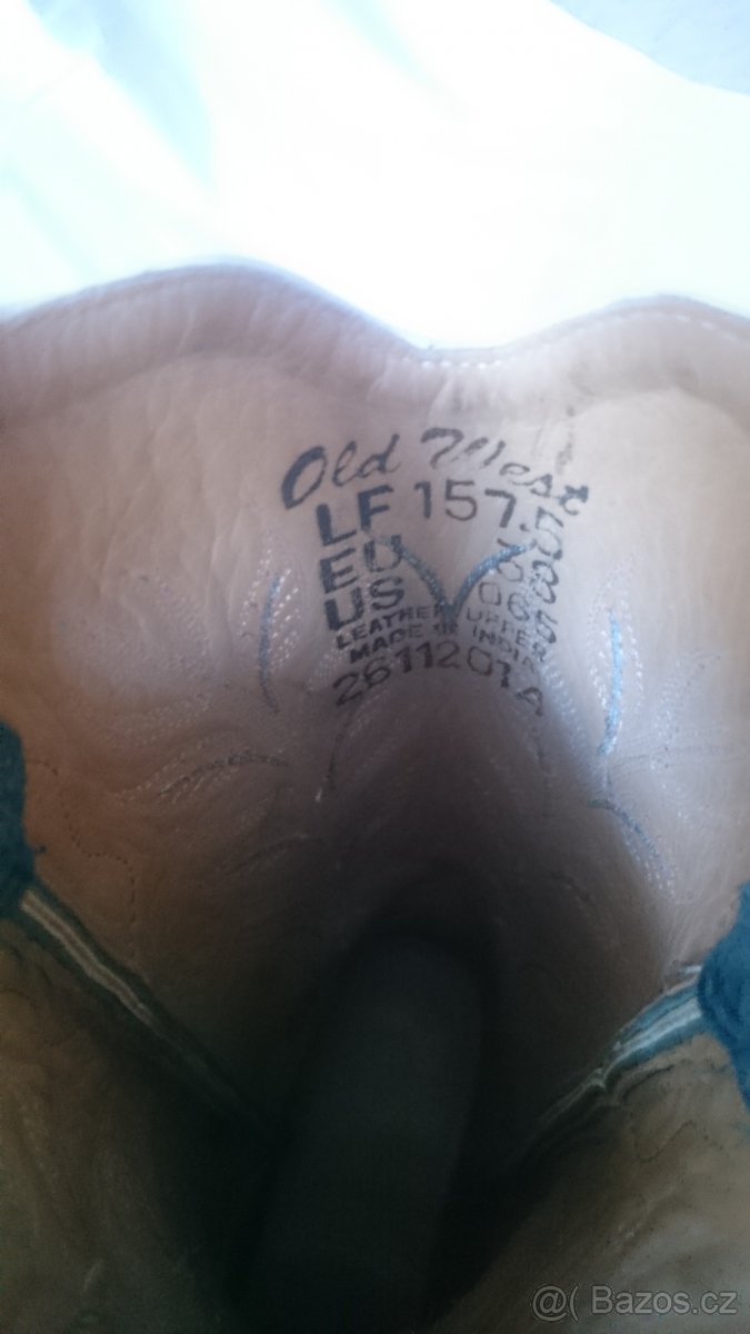 Boty kožené westernové jezdecké vel.38 - 5