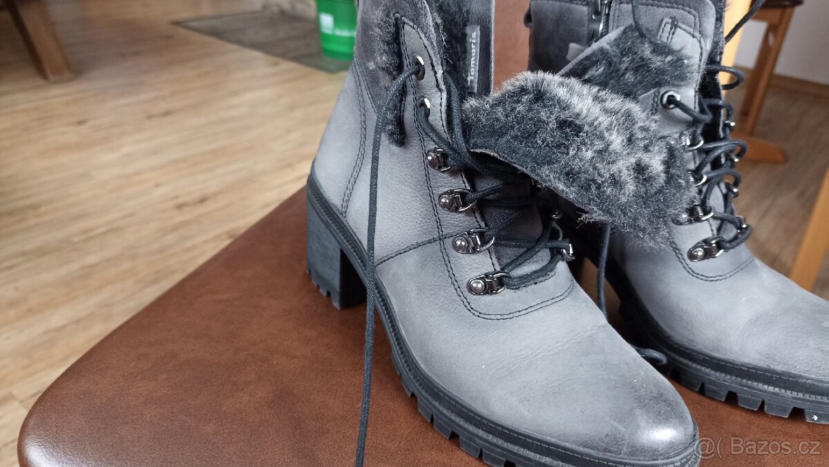 Prodám, kožené kozačky Tamaris - 5