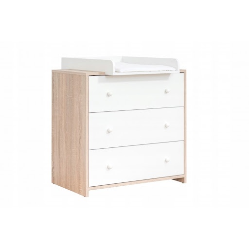Postýlka se šuplíkem sonoma / bíla - 5