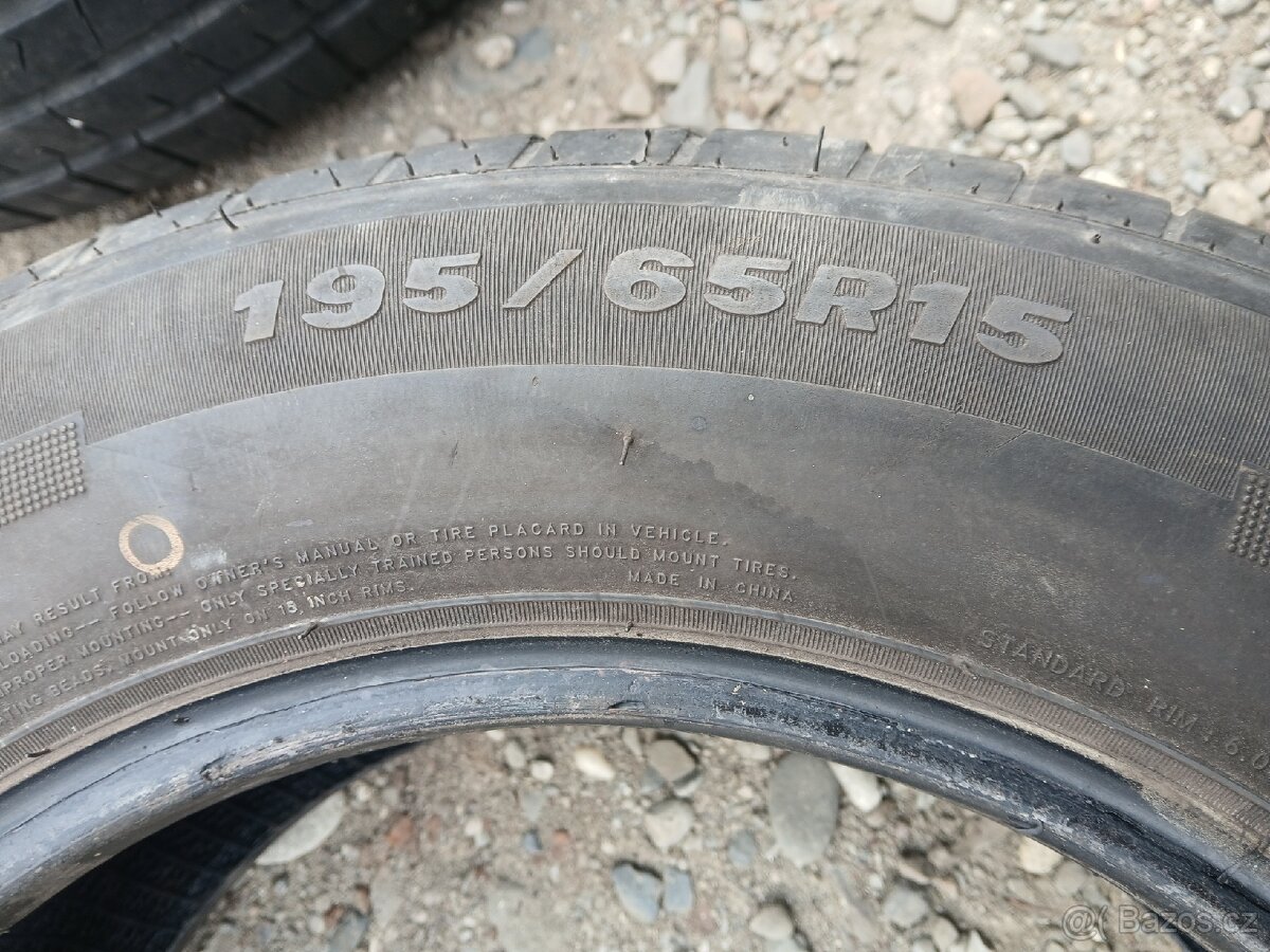 2x letni tomket 195/65 R15, vzorek 5mm - 5