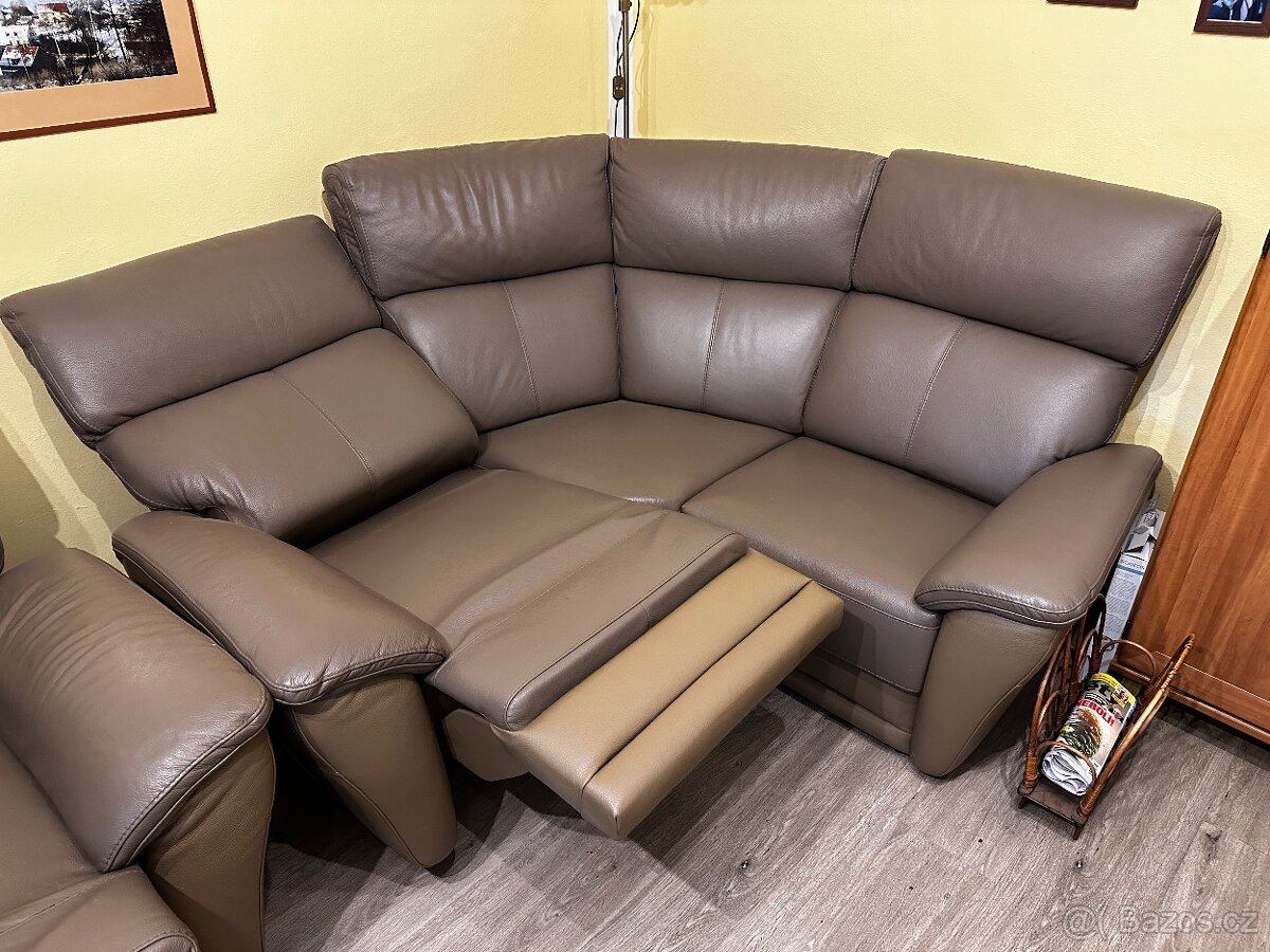 Kožená sedací souprava + křeslo - 5