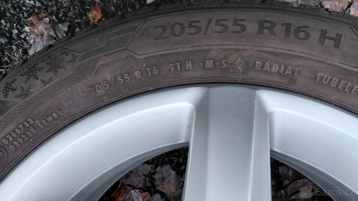 alu VW Golf 7,Sportsvan,Golf 6,Touran,Caddy,zimní 205/55/16 - 5