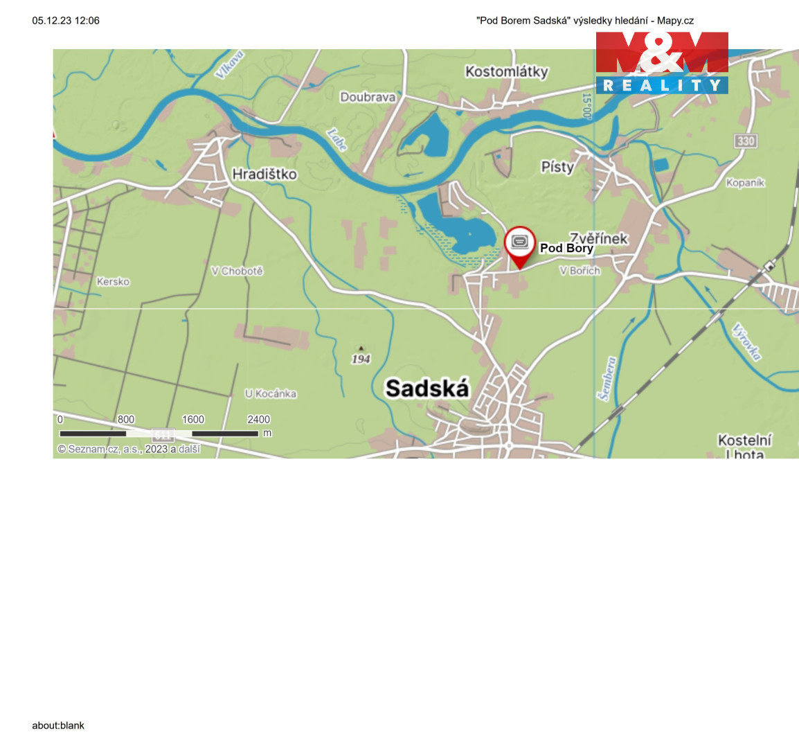 Prodej pozemku, 393 m², Sadská - 5