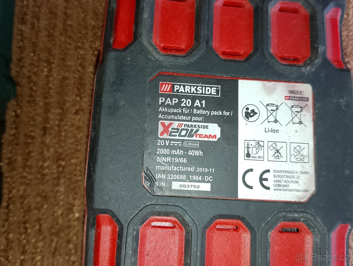 Aku sponkovačka, hřebíkovačka Parkside 20V - 5