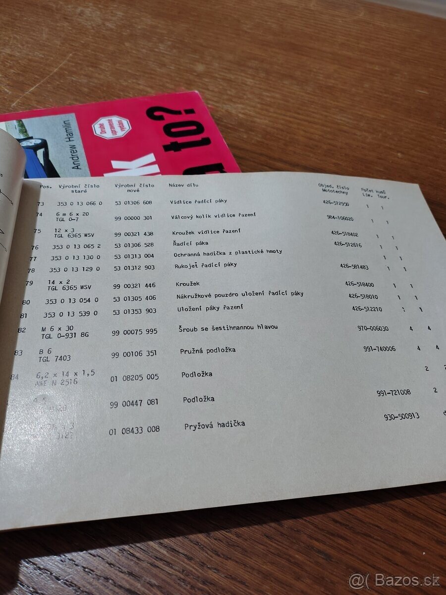 WARTBURG SEZNAM NÁHRADNÍCH DÍLŮ - 5