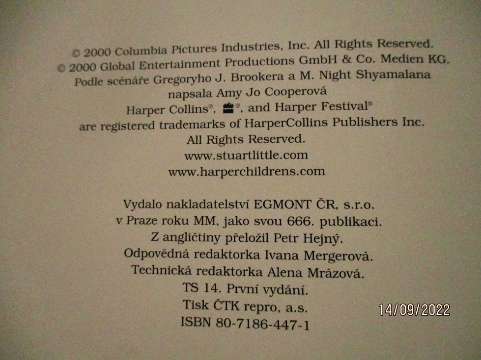 6/5// MYŠÁK STUART LITTLE //2000 1.vydání - 5