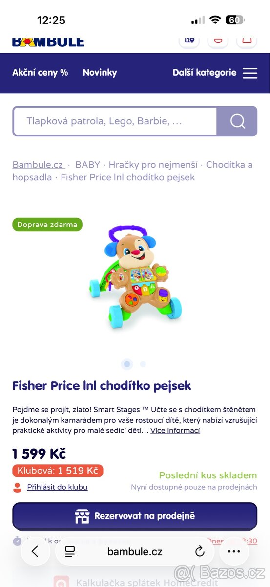 Fisherprice chodítko pejsek - 5