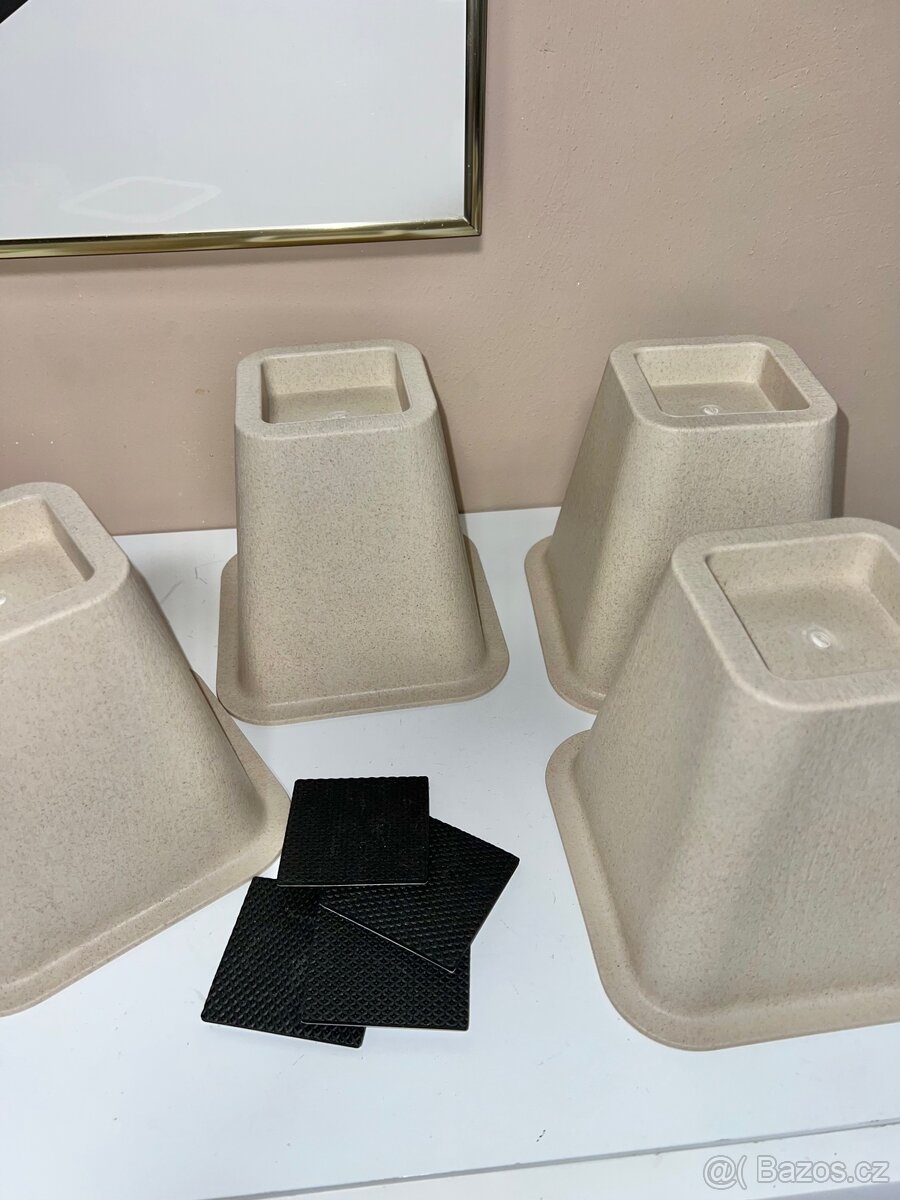4x nový béžový podstavec pod nábytek 15 cm - 5