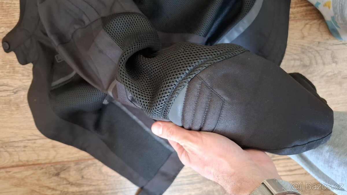 Černá motobunda 2XL s chráničem páteře, ramen a loktů - 5