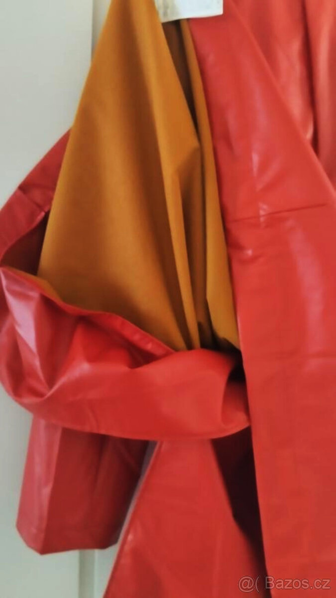 DÁMSKÝ ČERVENÝ TRENČKOT/KABÁT JARO /PODZIM vel.52/xxxxl - 5