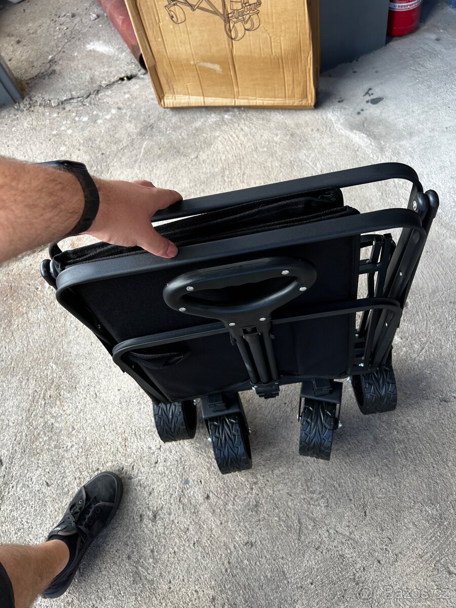 Kvalitni , kempingový - skládací, plážový ,kovový vozík - 5