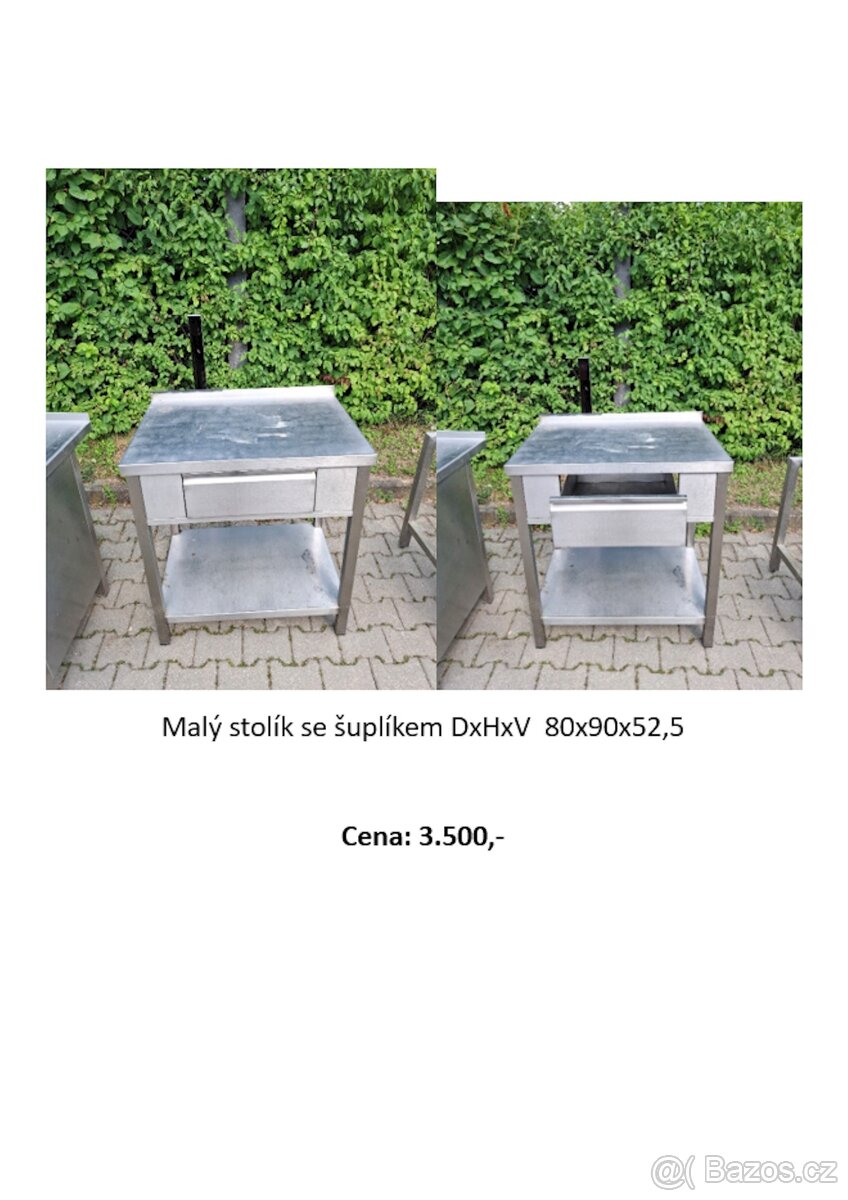 Nerezové stoly do gastroprovozu - 5