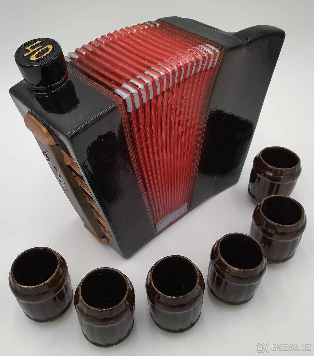 Krásná dárková Keramická harmonika na nápoje 2,7 litru, 20cm - 5