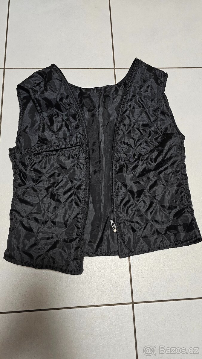 Kožená dámská moto motorkářská bunda E.M.Z., vel. M - NOVÁ - 5