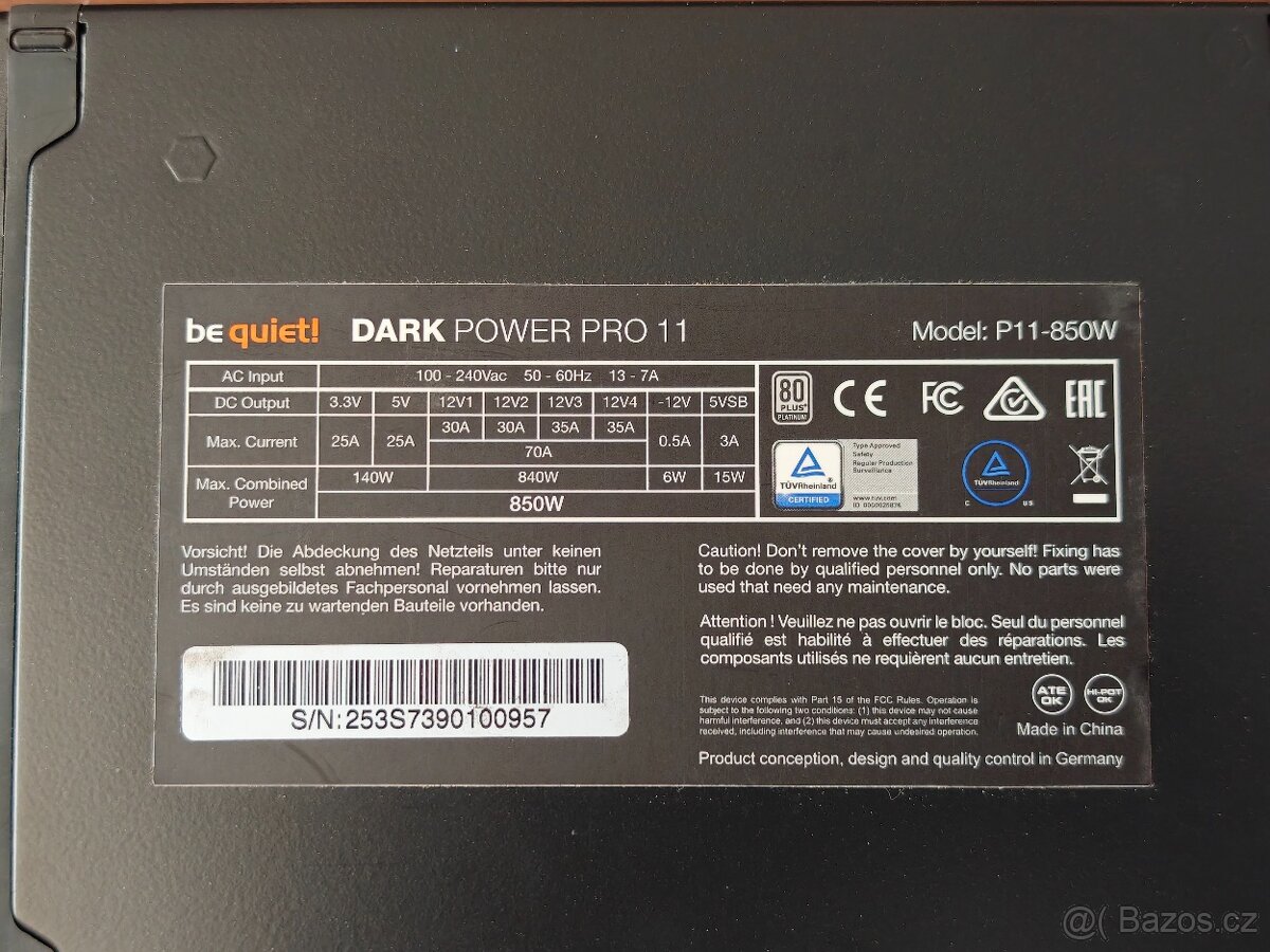Zdroj Be quiet DARK POWER PRO 11 850W - 5