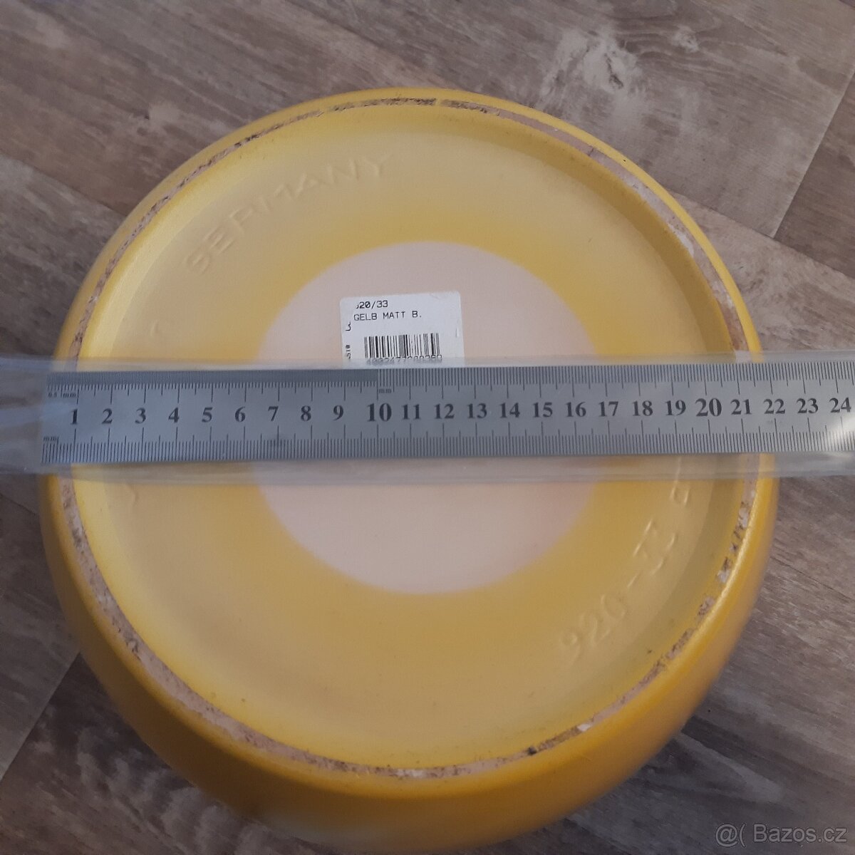 Obal na květináč keramický velký 33cm, žlutý - 5