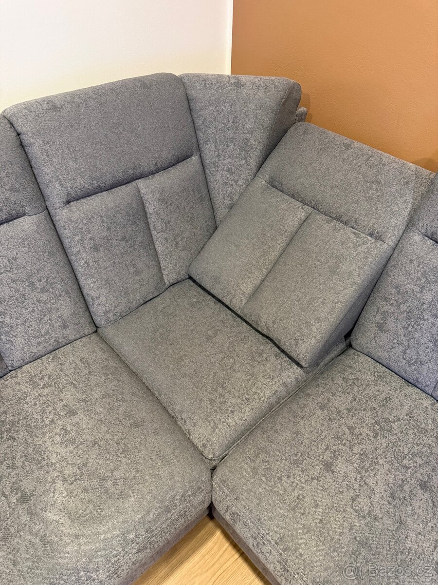 Sedací souprava s křeslem a taburetem - 5