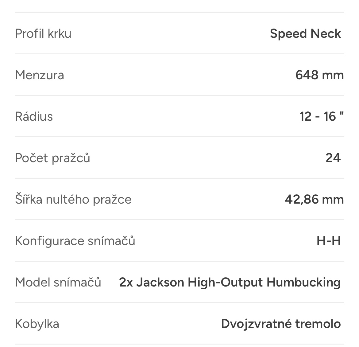 Elektrická kytara Jackson - 5