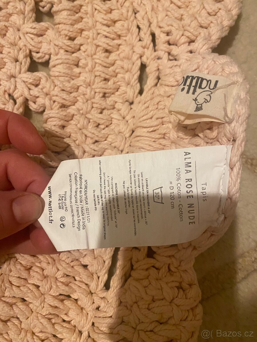 Nattiot Koberec Alma Nude Pratelný/ručně tkaný, bavlněný, - 5