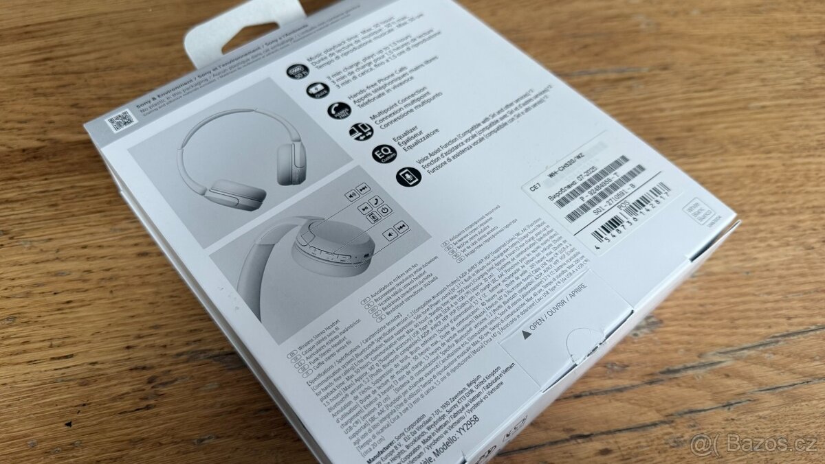 Sony Bluetooth WH-CH520, bílá barva - 5