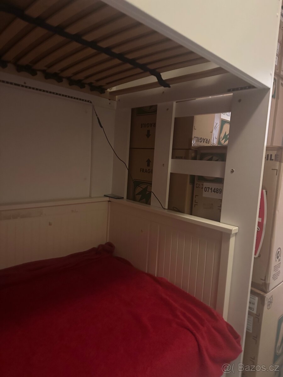 Dvoupatrová domečková dřevěná postel , 80x 200, 3 osoby - 5