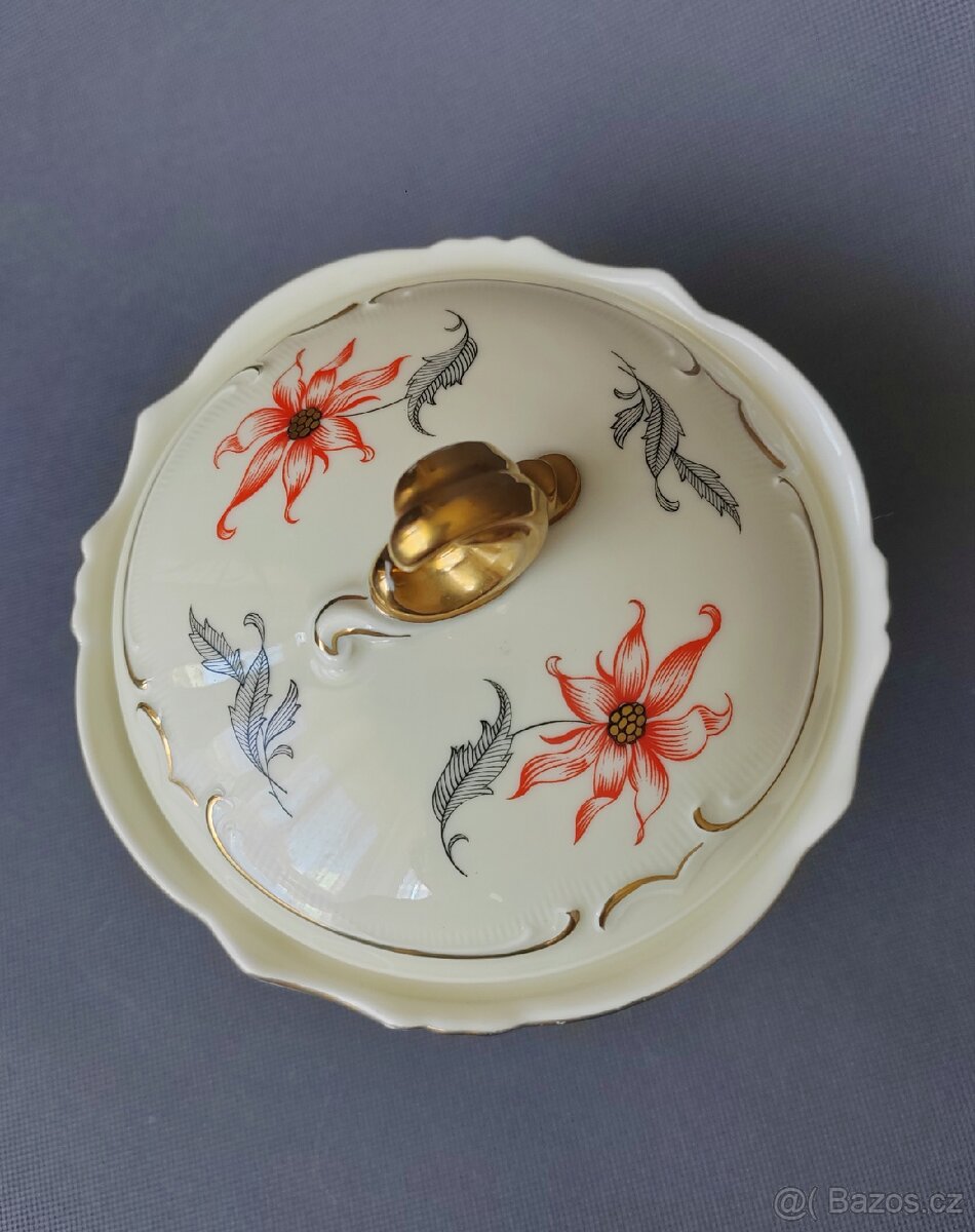 Vynikající porcelánová cukřenka/dóza Zeh Scherzer (1930 rok) - 5