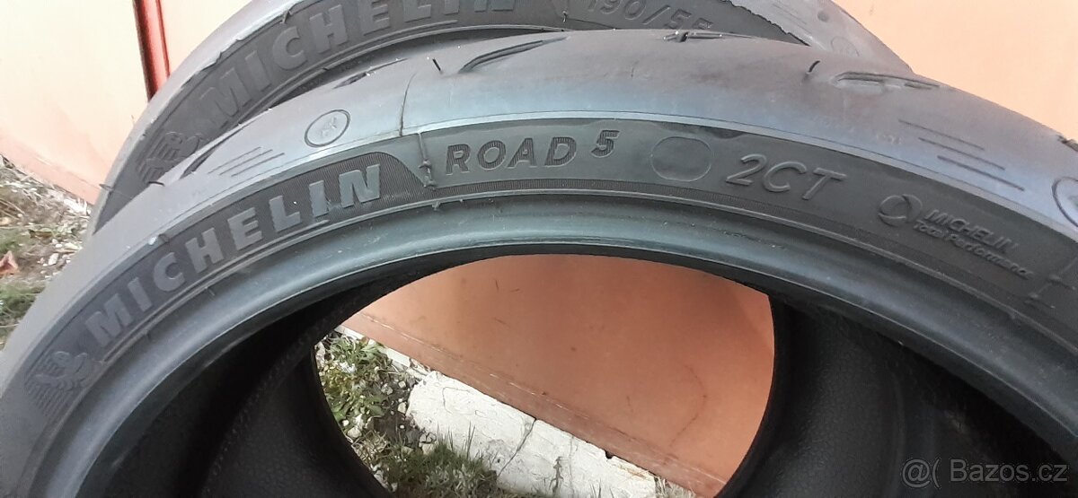 Michelin Road 5 - 2CT, zánovní sada 190/55/17+120/70/17 - 5